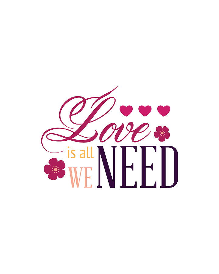 Love Is All We Need Valentines Day Digital Art by Jacob Zelazny Fine Art America