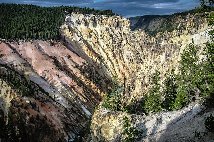 Lower falls of the yellowstone national park from artist point a #2 Photograph by Alex Grichenko