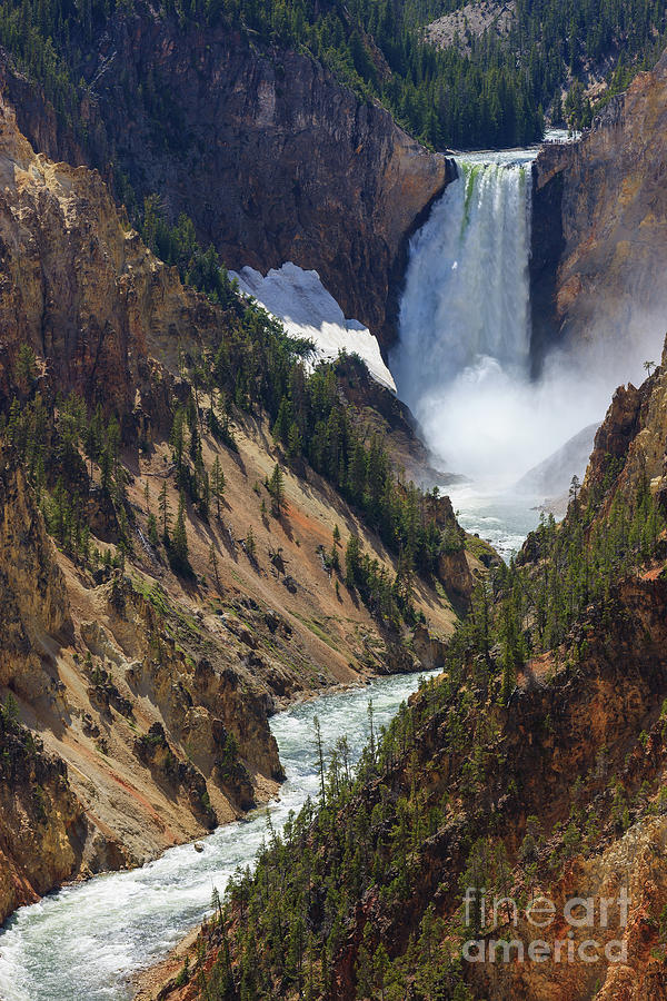 Lower Falls on the Yellowstone river #2 Photograph by Henk Meijer Photography