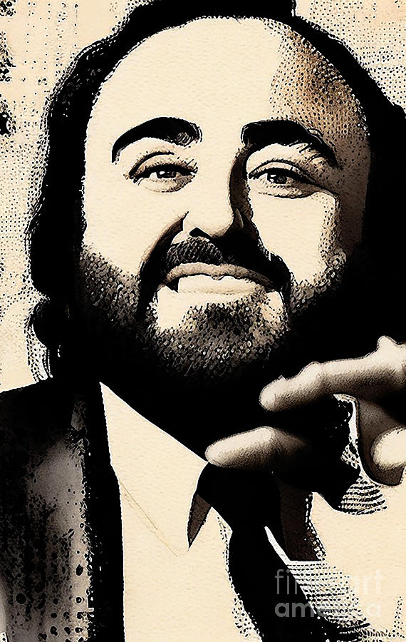 Luciano Pavarotti Mixed Media by Lisa Von - Fine Art America