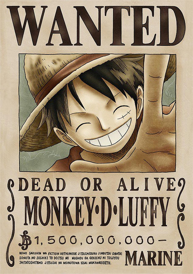 LUFFY One Piece Wanted Digital Art by William Stratton