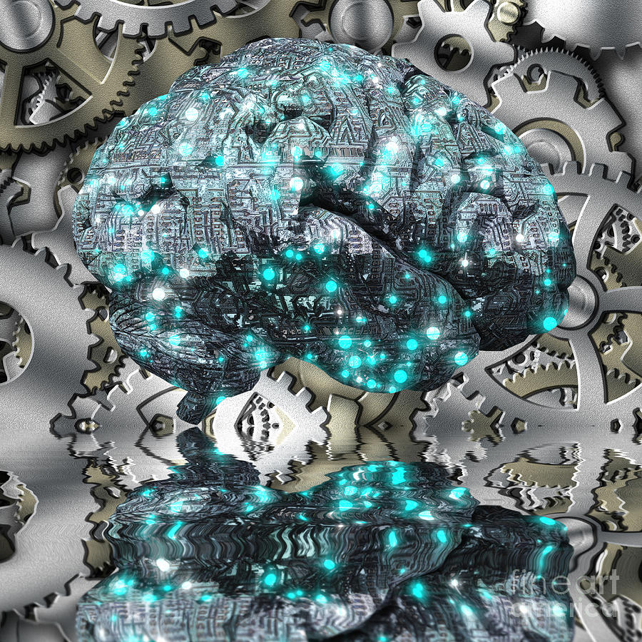 Machine Brain #2 Digital Art by Bruce Rolff
