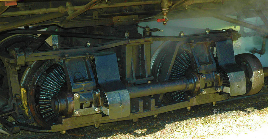 RAILROAD MACHINERY - Shay Steam Locomotive Gear Drive 2 Digital Art by John and Sheri Cockrell