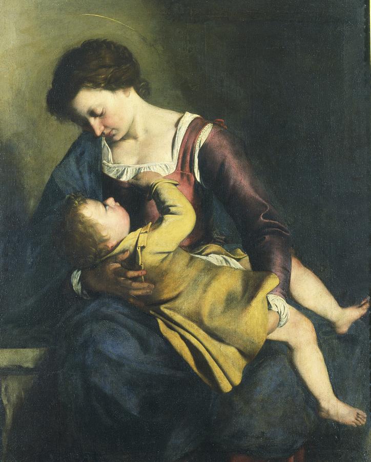 Madonna And Child Painting by Orazio Gentileschi | Fine Art America