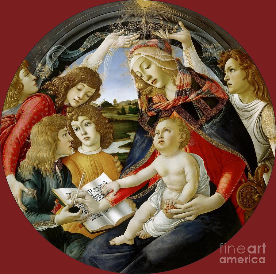 Madonna of the Magnificat #2 Painting by Sandro Botticelli