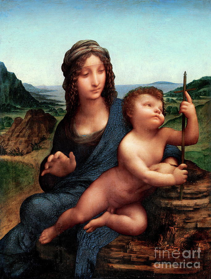 Madonna of the Yarnwinder #2 Painting by Leonardo da Vinci