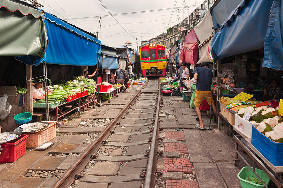 Maeklong Railway Market #2 Photograph by Nimu1956