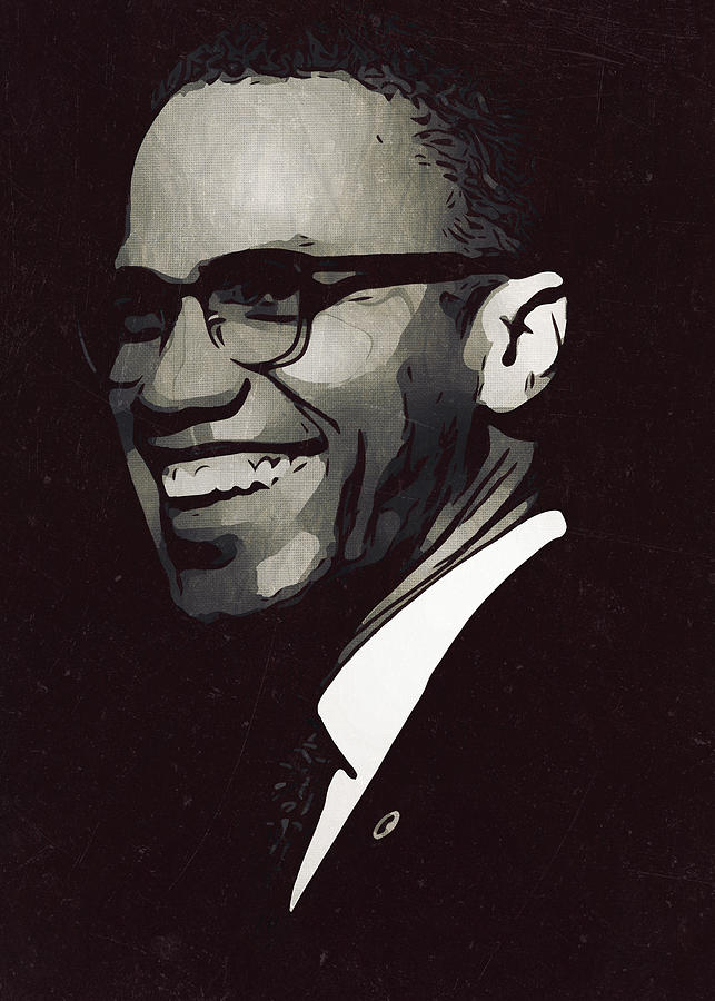 Malcolm X Artwork Painting by Taoteching Art
