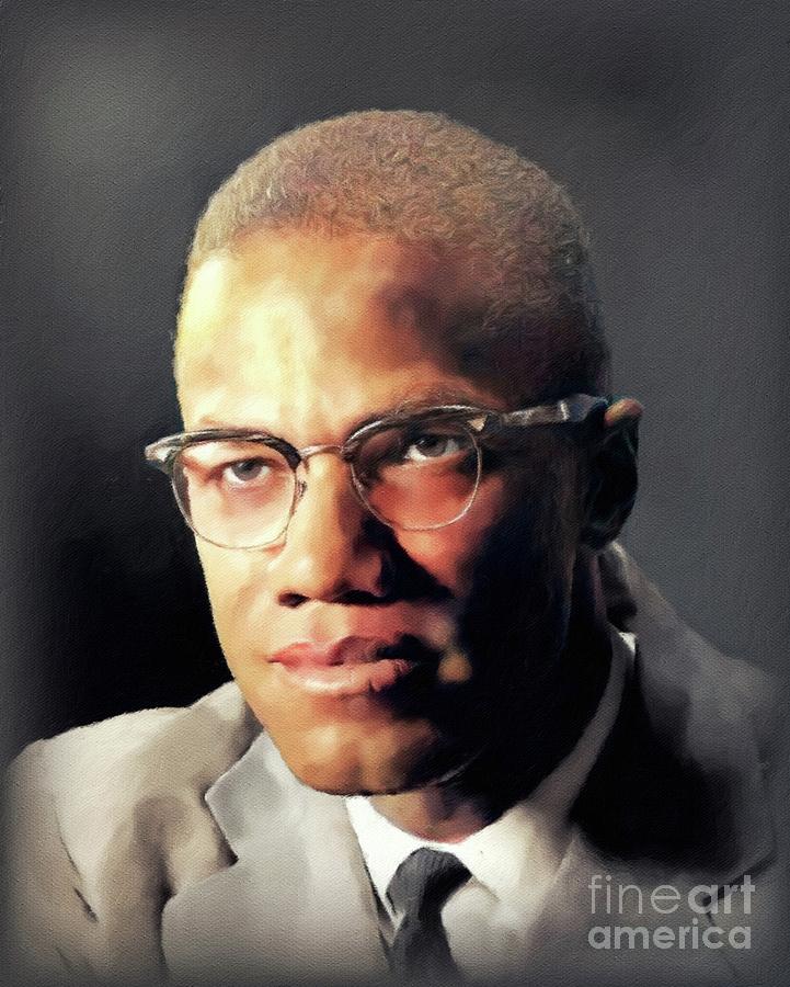 Malcolm X, Civil Rights Painting by John Springfield