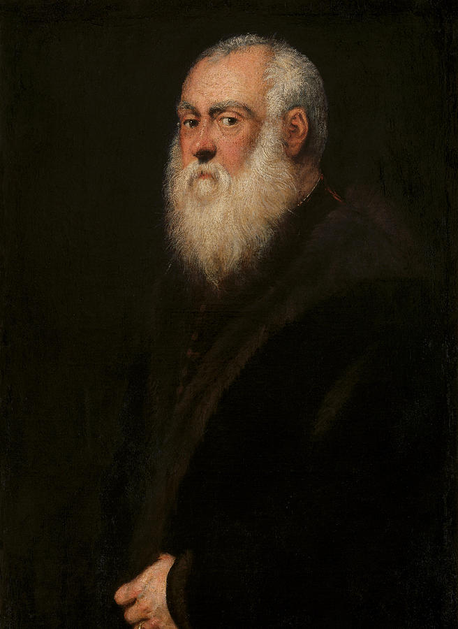 Tintoretto Painting - Man with a White Beard  #2 by Tintoretto