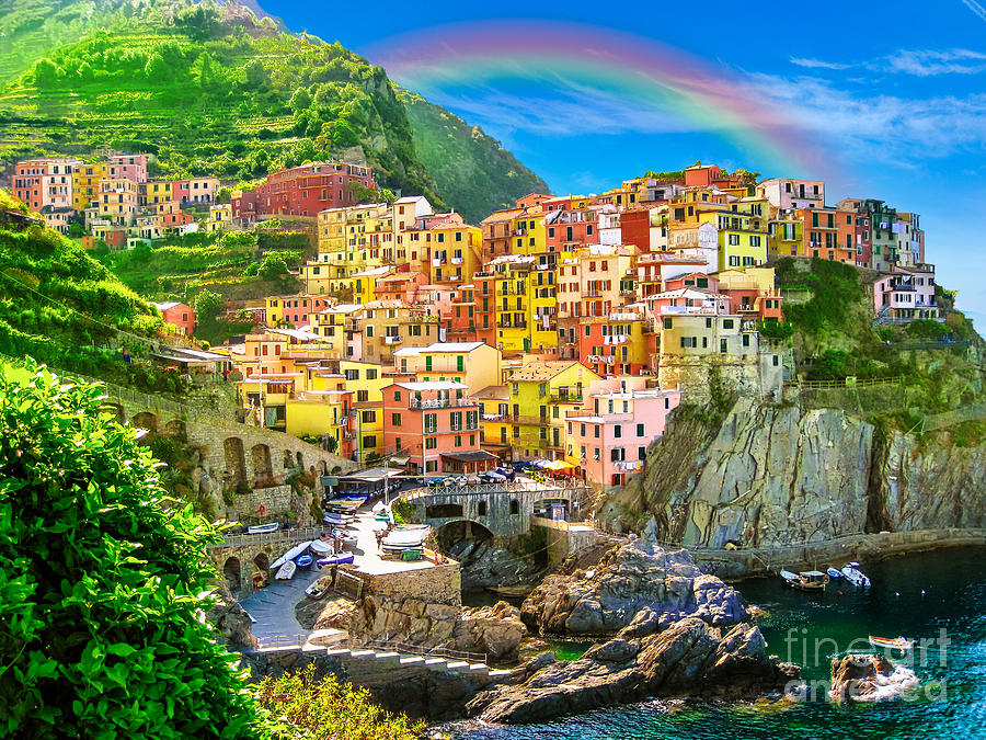 Manarola colorful village of Cinque Terre #2 Photograph by Benny Marty