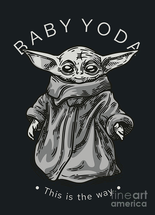 Mandalorian Baby Yoda Digital Art By Martin Friend