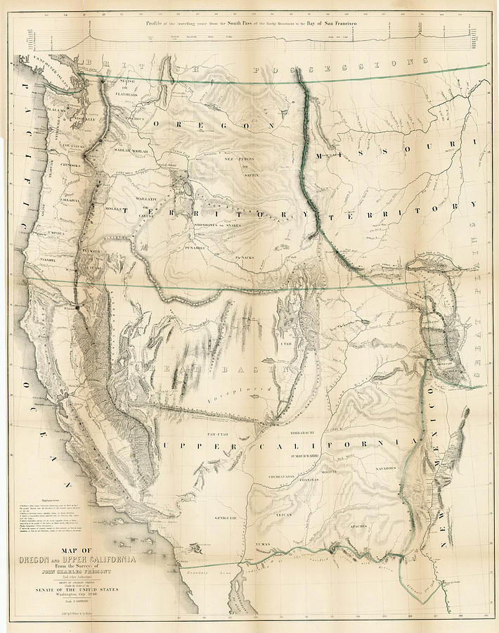 Map of Oregon and Upper California from the surveys of John Charles ...