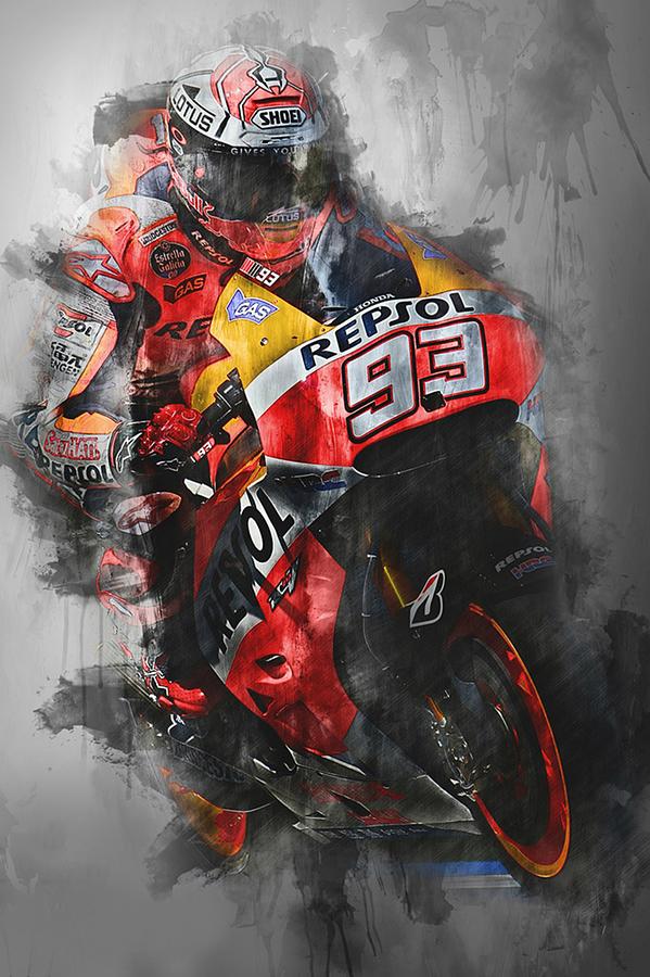 Marc Marquez Digital Art by Mami Muni - Pixels