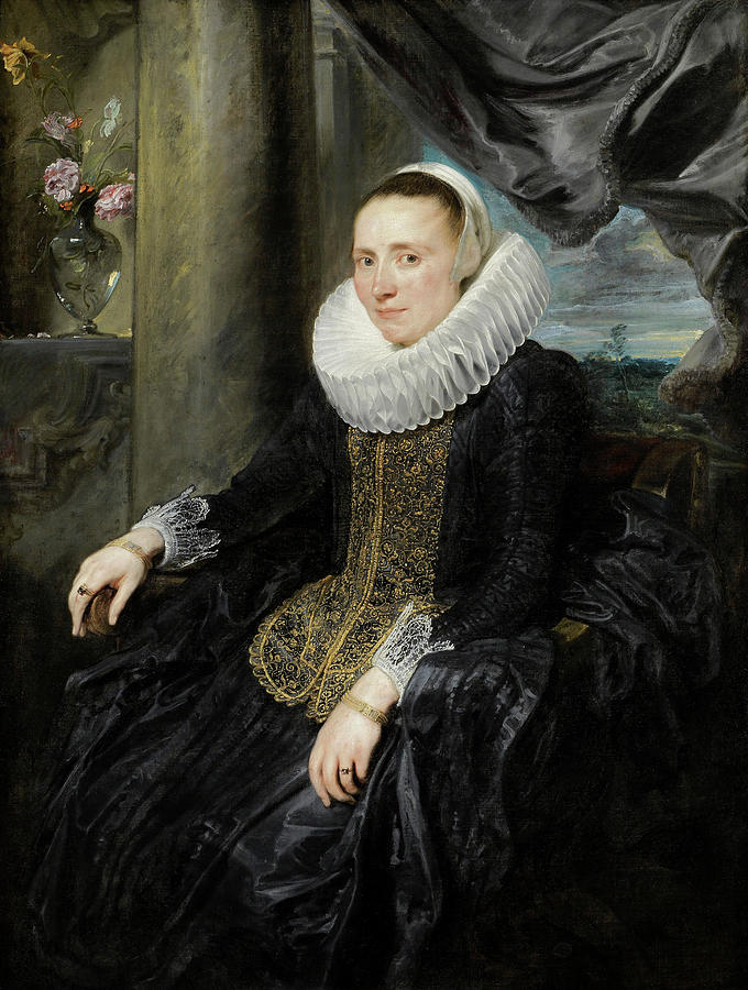 Margareta de Vos #2 Painting by Anthony van Dyck