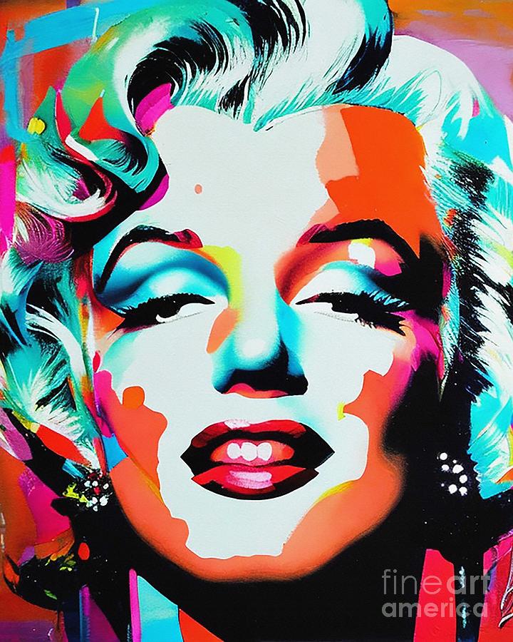 Marilyn Monroe Abstract Art Mixed Media by Lisa Von - Fine Art America