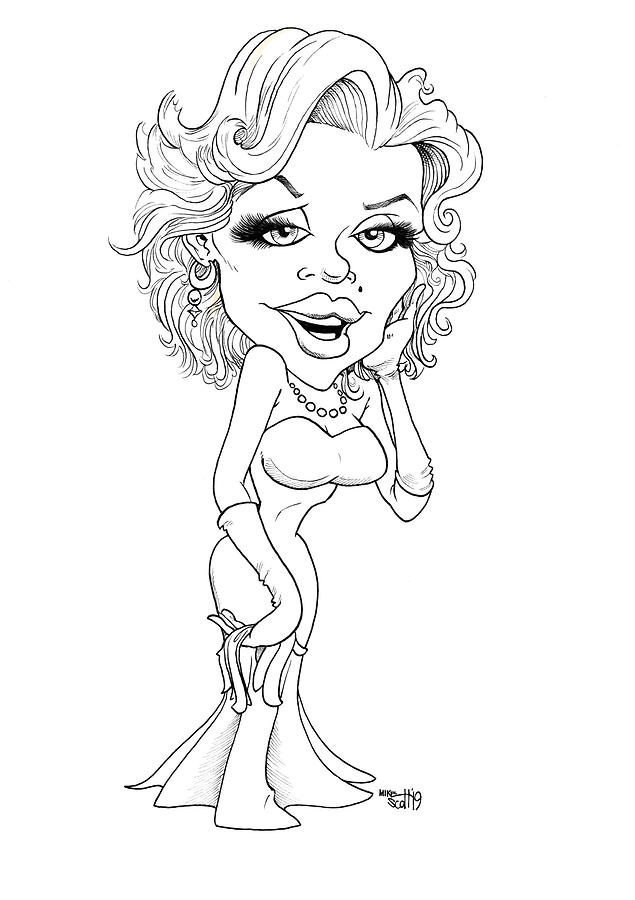 Marilyn Monroe #2 Drawing by Mike Scott