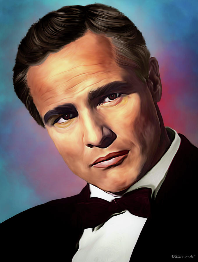 Marlon Brando painting Digital Art by Movie World Posters