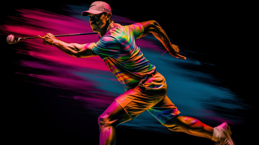 Maximalist  Famous  Sports  Athletes  Tiger  Woods    By Asar Studios Painting