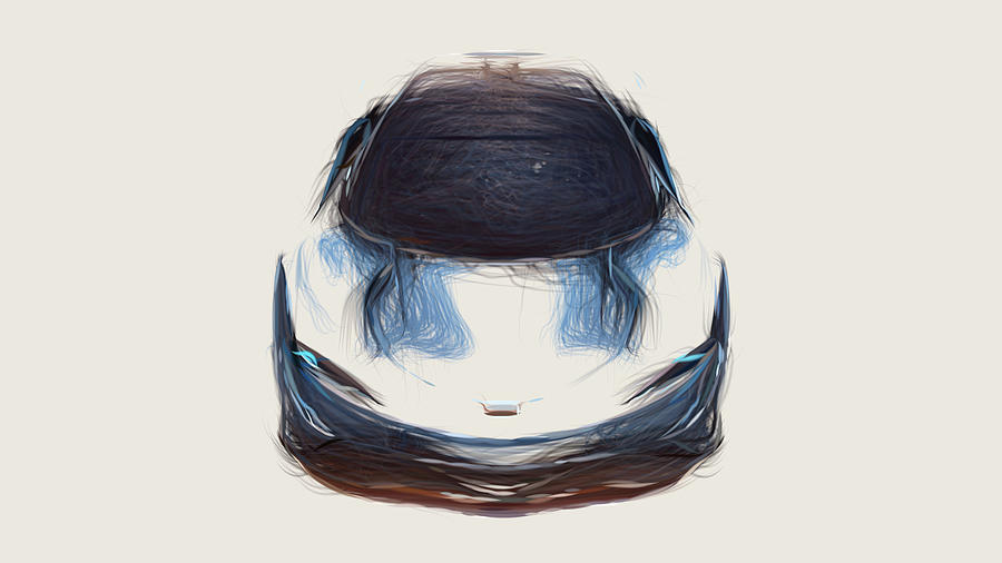 McLaren Speedtail Car Drawing #2 Digital Art by CarsToon Concept