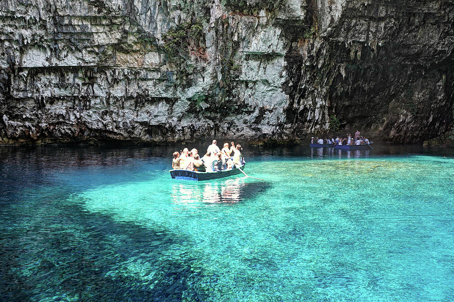 Melissani lake in Kefalonia, Greece #2 Photograph by Constantinos Iliopoulos