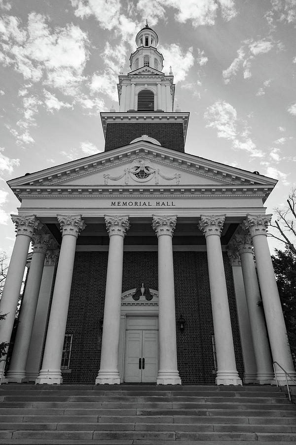 Memorial Hall at the University of Kentucky in black and white #2 Photograph by Eldon McGraw