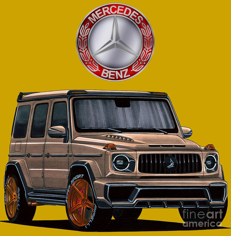 Mercedes-Benz Gelandewagen W463 Drawing by Vladyslav Shapovalenko ...