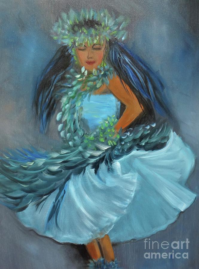 Merrie Monarch Hula #2 Painting by Jenny Lee