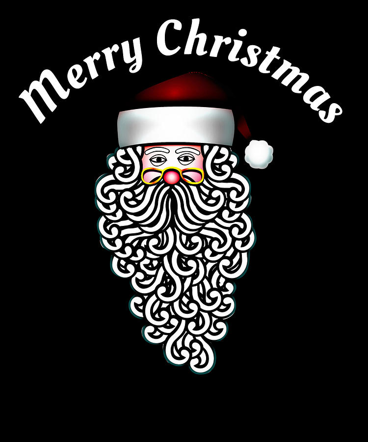 Christmas Cheer Drawing - Merry Christmas Santa Claus Holiday Cheer Gift #2 by Kanig Designs
