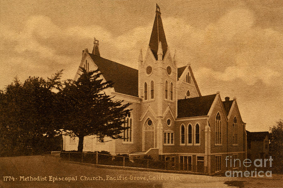 Methodist Photograph - Methodist Esiscopal Churh, Pacific Grove, California Circa 1900 #1 by Monterey County Historical Society