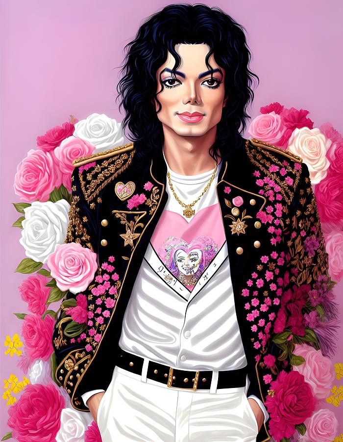 Michael Jackson portrait painting #2 Painting by Vincent Monozlay