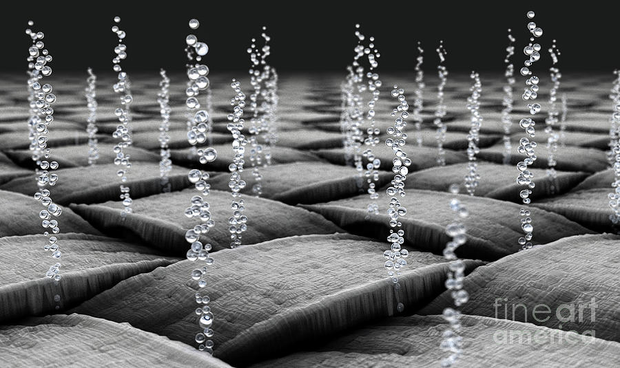 Micro Fabric And Water Droplets Digital Art