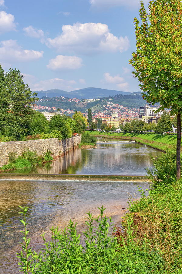 Miljacka river in Sarajevo, Bosnia and Herzegovina #2 Photograph by Elenarts - Elena Duvernay photo