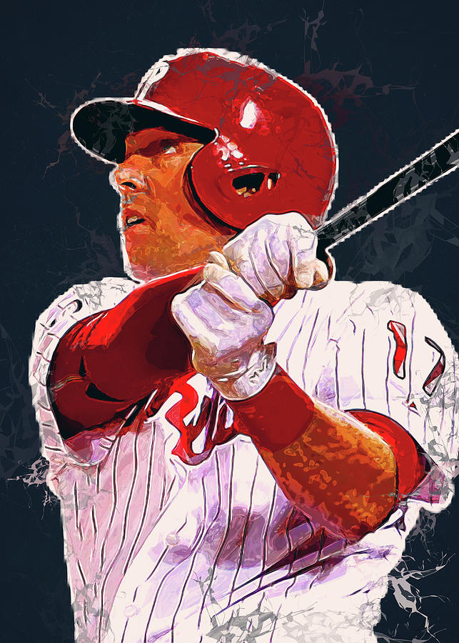 Player Baseball Rhyshoskins Rhys Hoskins Rhys Hoskins Philadelphia Phillies  Philadelphiaphillies Rhy Digital Art by Wrenn Huber - Fine Art America