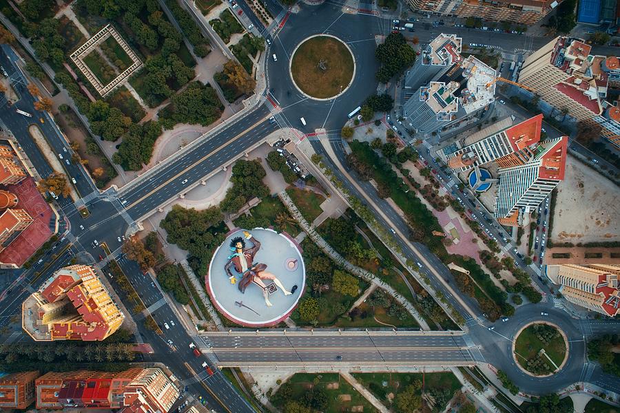 Modern architecture of Valencia aerial view #2 Photograph by Songquan Deng