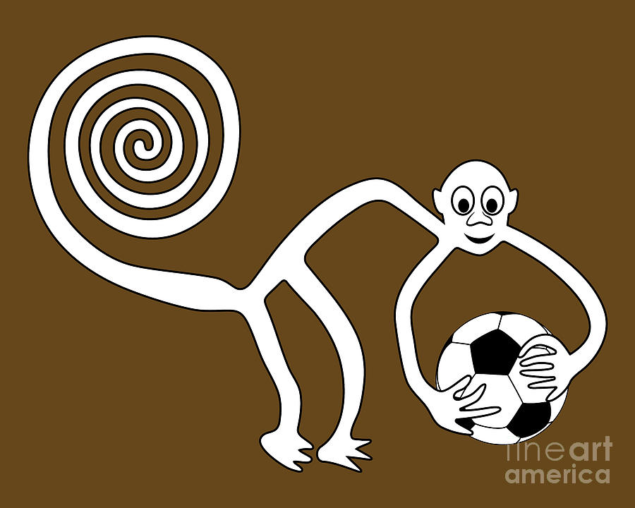 Monkey With A Ball Drawing