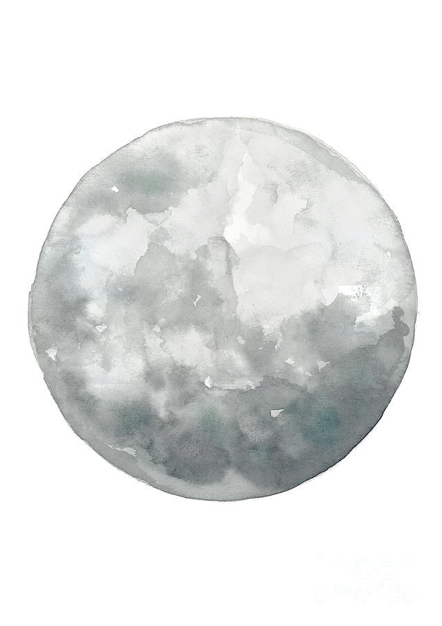 Moon Gray Painting Painting by Joanna Szmerdt - Fine Art America