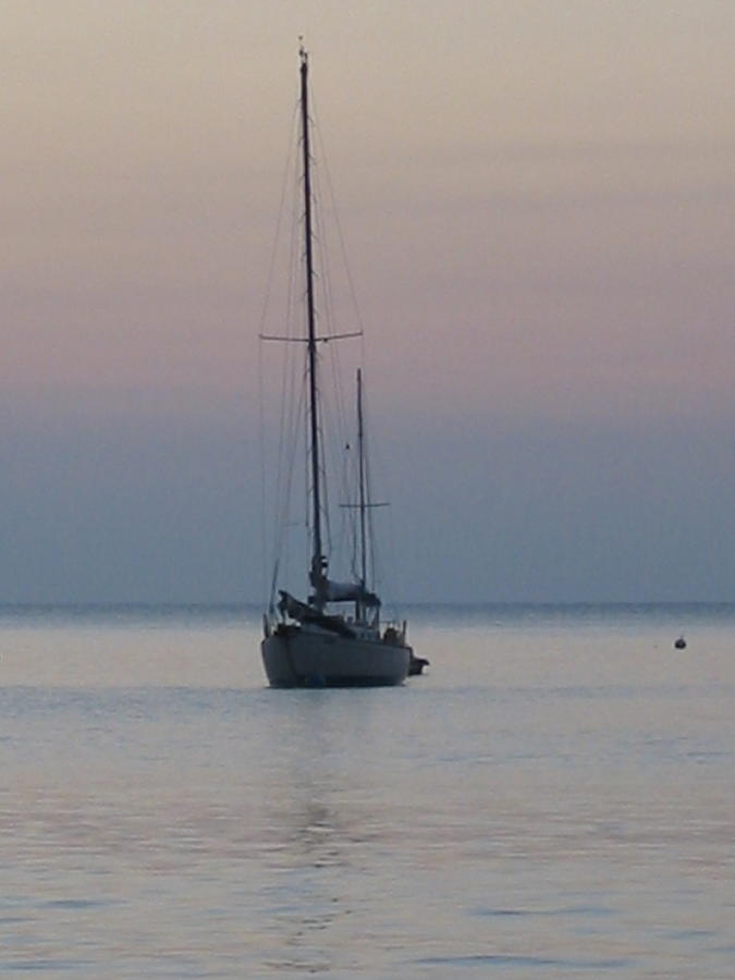 Sailboat Moored in Cruz Bay St. John USVI #1 Photograph by Mark Norman
