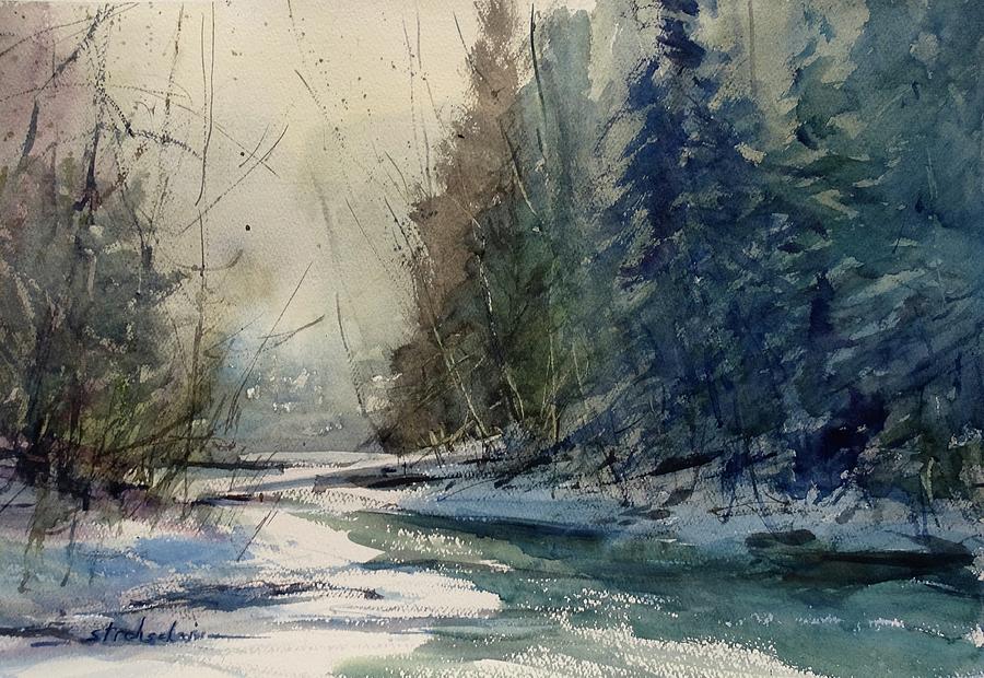 Morning on The Pigeon River #2 Painting by Sandra Strohschein
