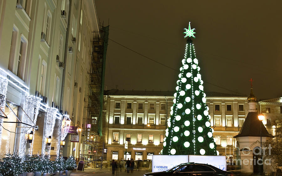 Moscow, Christmas tree #2 Photograph by Irina Afonskaya