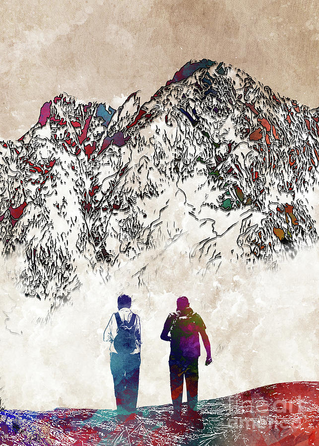 Mountain Hike #mountainhike #2 Digital Art by Justyna Jaszke JBJart