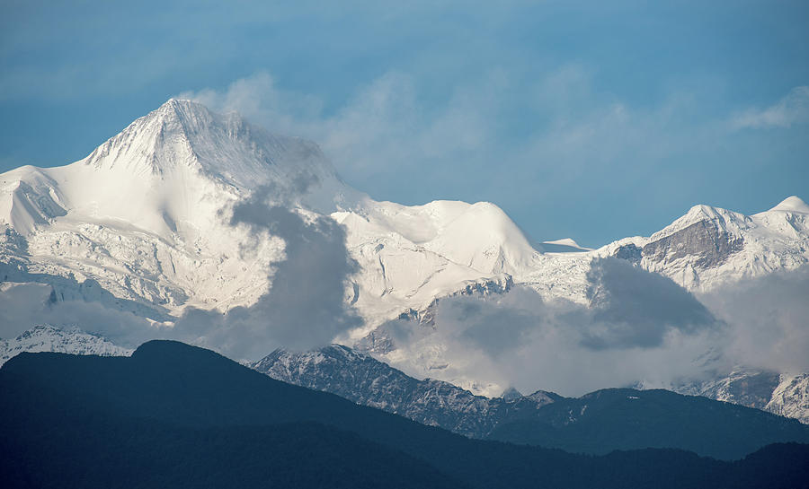 Mountain range covered on snow and ice. Annapurna, Nepal #2 Photograph by Michalakis Ppalis