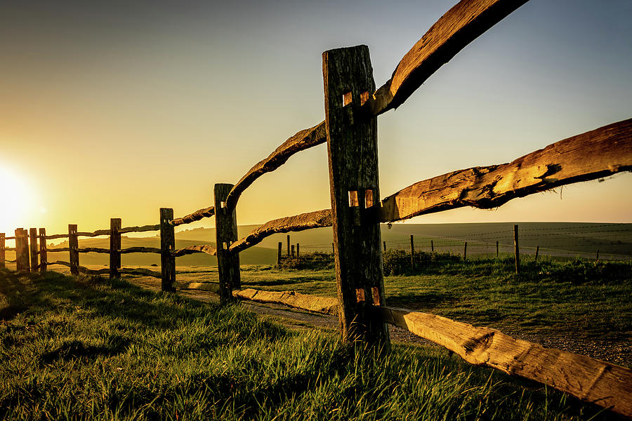 Traditional split rail fence in the morning sun Photograph by Andy ...