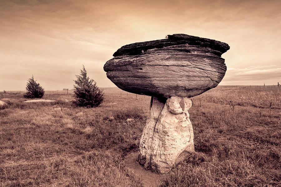 Mushroom Rocks State Park, Dakota Sandstone Formations, Kansas #2 Photograph by Anthony John Coletti