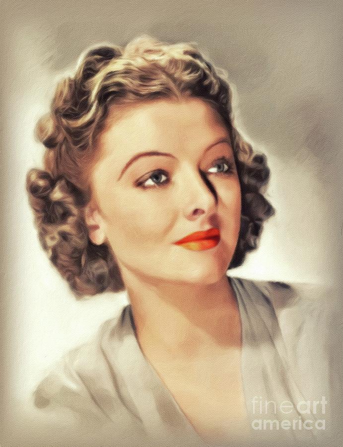 Myrna Loy, Hollywood Icon Painting by Esoterica Art Agency - Fine Art ...