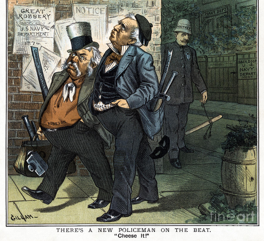 Navy Reform Cartoon, 1885 by Bernhard Gillam Navy Reform Cartoon, 1885 by Bernhard Gillam