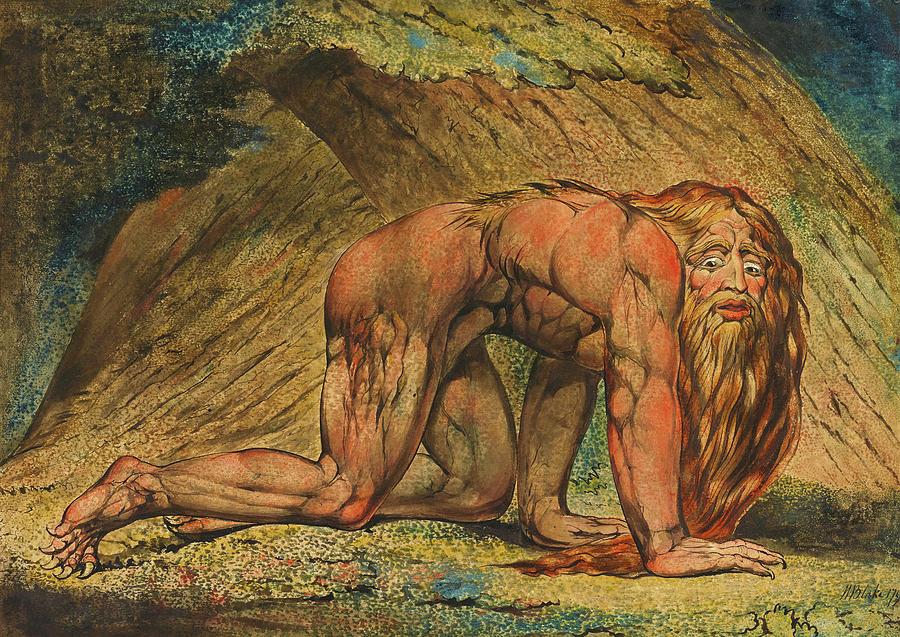 William Blake Painting - Nebuchadnezzar #2 by William Blake