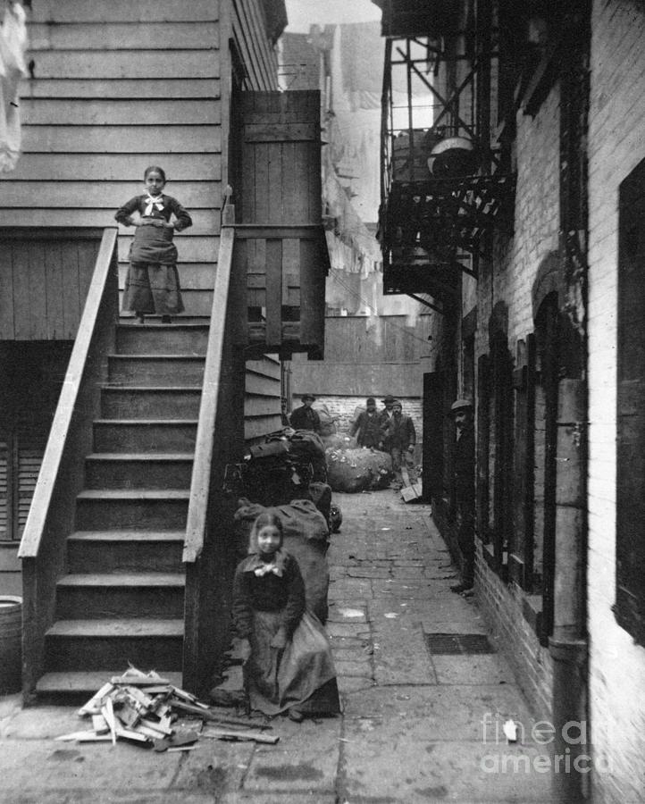 New York City Alley #3 Photograph by Jacob Riis
