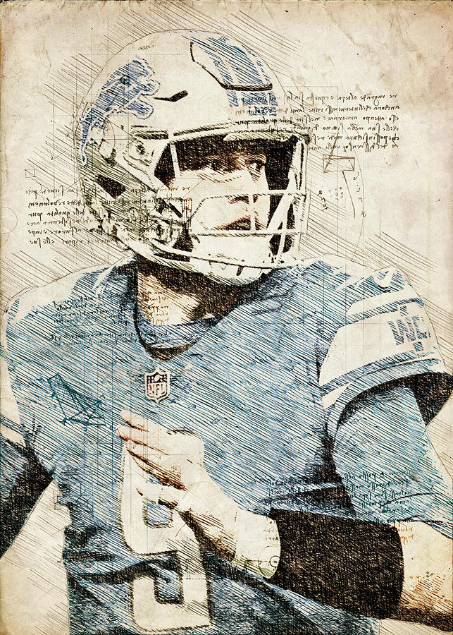 Ball Detroit Lions Player Kerryon Johnson Kerryonjohnson Kerryon Johnson  American Football Jigsaw Puzzle by Wrenn Huber - Pixels