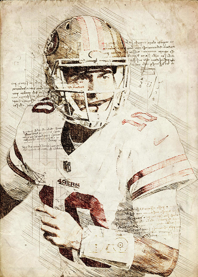 NFL Jimmygaroppolo Jimmy Garoppolo Jimmy Garoppolo Jamesrichardgaroppolo  James Richard Garoppolo San Digital Art by Wrenn Huber - Fine Art America